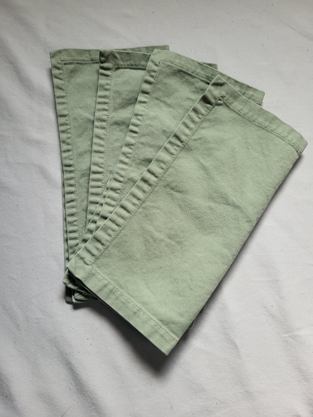 Pottery Barn Green Cloth Napkins, Set Of 4